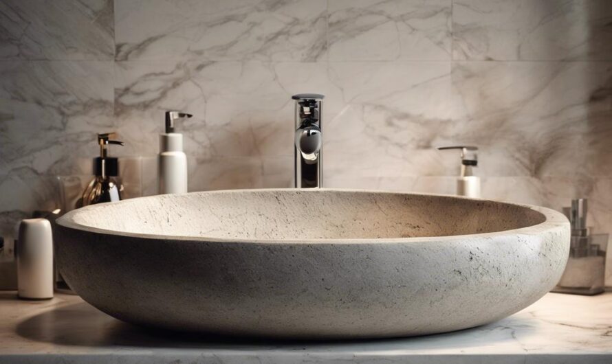 Umywalka z kamienia naturalnego w łazience – wady i zalety